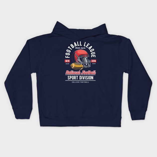 Football Series: National Football League (Sport Division College Football) Vintage Kids Hoodie by Jarecrow 
